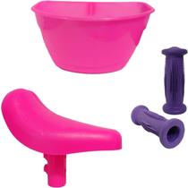 Kit Selim Cesta Manopla Aro 12 P/ Bicicletas Nathor Original