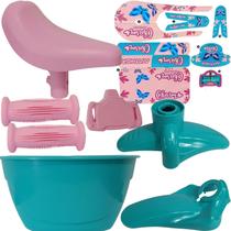 Kit Selim Cesta Punho Para Lama Painel Adesivo Para Bicicleta Aro 12