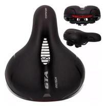 Kit selim largo c/ elast. vazado gta comfort geltech + descanso lateral 26/29 aluminio