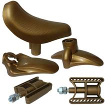 Kit Selim Para Lama e Pedal Para Bicicleta do Aro 12 Infantil COR:DOURADO Kit Selim Para Lama e Pedal Para Bicicleta do Aro 12 Infantil COR:DOURADO