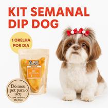 Kit Semanal 7 Orelhas Bovina Natural Dip Dog