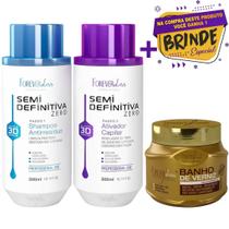 Kit Semi Definitiva 300ml + Máscara Banho de Verniz 250g Forever Liss