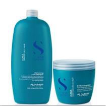 Kit Semi Di Lino Alfaparf Curls shampoo 1L e máscara 500ml cachos definidos macios e hidratados