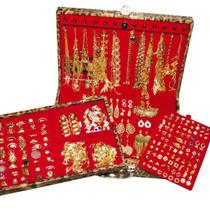 Kit Semi Joias 80 pçs Brincos Argola Choker Colar Pingentes Braceletes Anel Folheado Dourado e Prata Feminino...Este kit não acompanha PANO ou maleta.