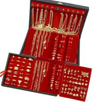 Kit Semi Joias 80 pçs Dourado e Prata Feminino...Este kit não acompanha PANO ou maleta...