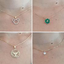 Kit Semi Joias Folheadas A Ouro Com 10 Colares No Atacado Para Revender - Jady Joias