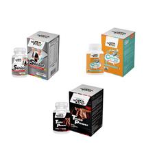 Kit Senior II PenseVita Senior + Colageno tipo II + Testo Power com 60 cápsulas cada