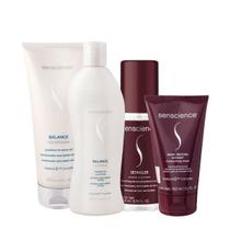 Kit Senscience Balance Intensif Detangler Home Care Leave-in (4 produtos)