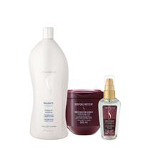 Kit Senscience Balance Intensif True Hue Shampoo Máscara Sérum (3 produtos)