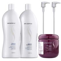 Kit Senscience Balance Shampoo 1000ml + Condicionador 1000ml + Inner restore Intensif Máscara 500ml + Válvulas Pump