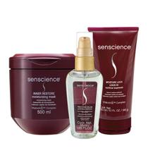 Kit Senscience Inner Restore Máscara 500g True Hue Óleo Moisture Leave-in (3 produtos) Kit Senscience Inner Restore Máscara 500g True Hue Óleo Moisture Leave-in (3 produtos)