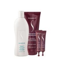 Kit Senscience Silk Moisture Inner CPR Shampoo Máscara Ampola (4 produtos) Kit Senscience Silk Moisture Inner CPR Shampoo Máscara Ampola (4 produtos)