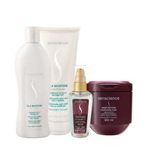 Kit Senscience Silk Moisture Inner True Hue Home Care Sérum (4 produtos)