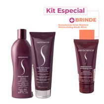 Kit Senscience True Hue Violet Inner Restore Duo Máscara (3 produtos)