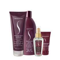 Kit Senscience True Hue Violet Shampoo Condicionador Máscara Intensif e Óleo (4 produtos) Kit Senscience True Hue Violet Shampoo Condicionador Máscara Intensif e Óleo (4 produtos)