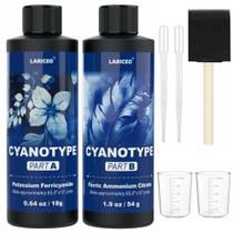 Kit sensibilizador de cianotipo LARICEO 500mL com 2 conta-gotas e escova