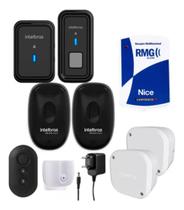 Kit Sensor De Barreira Iva5015 Receptor Controle Campainha