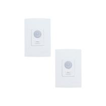 Kit Sensor de Presença Embutir com Chave Lente 180º 6 Funções QI6MB