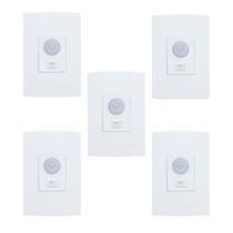 Kit Sensor de Presença Embutir com Chave Lente 180º 6 Funções QI6MB