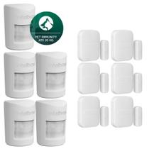 Kit Sensores de Alarme Intelbras Sem Fio 5 IVP 1000 PET 6 XAS LIGHT Proteção para Sua Casa