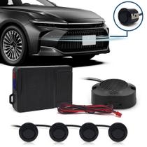 Kit Sensores Dianteiros Preto Ford New Fiesta Estacionamento Frontais Frente Buzzer 4 Pontos