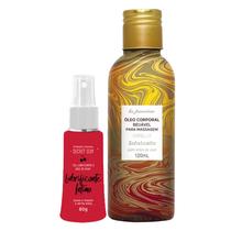 Kit Sensual: Lubrificante À Base De Água Secret Sexy + Óleo Massagem Beijável Sensual Vanilla