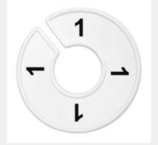 Kit separador numérico 1/2/4/6/8/10/12/14/16