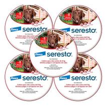 Kit Seresto Coleira para Cães Acima de 8kg 5Un - Elanco Kit Seresto Coleira para Cães Acima de 8kg 5Un - Elanco