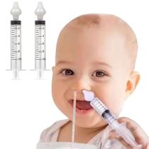 Kit Seringa Silicone Lavagem Nasal Bebê Infantil Enxoval Sinusite Inverno Kit Seringa Silicone Lavagem Nasal Bebê Infantil Enxoval Sinusite Inverno
