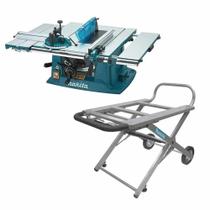 Kit Serra Circular de Bancada MLT100 e Carrinho de Base Regulável 194093-8 Makit