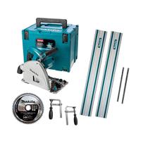 Kit Serra Circular Maleta SP6000J Makita 2Trilhos 1m Conector Sargentos e Disco