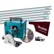 Kit Serra Circular SP6000J Makita e 3 Trilhos de 3 Metros e Coletor e Limitador