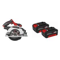 Kit Serra Circular Te-cs 18/165-1 Li - Solo com Kit Bateria Power X-change 2 Unidades 18v 4,0ah Twin Preto