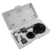 Kit Serra Copo 11 peças Madeira Gesso Plástico MDF 19-64mm
