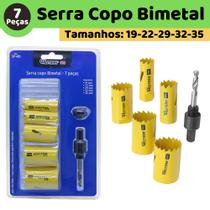 Kit Serra Copo Bi-metal C/ Broca Guia Metal Madeira 7 Peças - SP-410 - Western