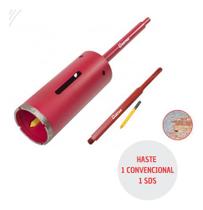 Kit Serra Copo Diamantada 65x150mm + Haste Sds 400mm Cortag