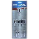 Kit Serra Copo Diamantada Com 10 Peças P/ Vidros Mármores 6mm Á 32mm - Berg