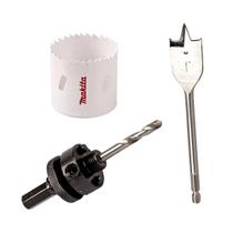 Kit Serra Copo Para Fechadura 3 Peças D34350B Makita Kit Serra Copo Para Fechadura 3 Peças D34350B Makita