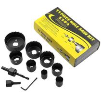 Kit Serra Copo Profissional 11 Peças Mandril Maleta Multiuso