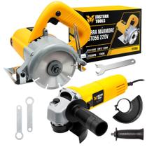 Kit Serra Marmore 1240W 110mm Profissional com Esmerilhadeira Angular 820W