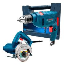 Kit Serra Marmore Bosch Gdc 150 E Furadeira Gsb 550 Re 110v Kit Serra Marmore Bosch Gdc 150 E Furadeira Gsb 550 Re 110v