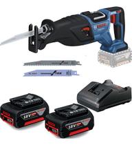 Kit Serra Sabre Bosch Gsa 185 Li 18v 2 Baterias 4ah Carregad