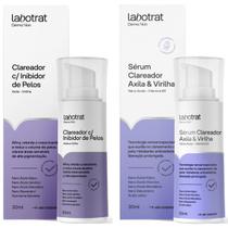 Kit Sérum Clareador e Clareador com Inibidor de Pelos Axilas Virilha Pescoço Antioxidante Hidratante