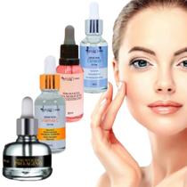 Kit Serum Clareador Max Love Rosa Mosqueta e Serum Vitamina C e Pró Aging