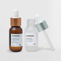 Kit Sérum Facial com Ácido Hialurônico + Sérum Facial de Vitamina C e Ácido Ferulico (2 Produtos) - OCÉANE