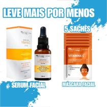 Kit Sérum Facial Vitamina C + 5 Máscara Facial Peel Off Vitamina C - Max Love