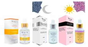 kit serum facial vitamina c + serum dia + serum noite kit serum facial vitamina c + serum dia + serum noite