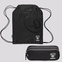 Kit Sestini Mochila Saquinho e Estojo Brooklyn Nets
