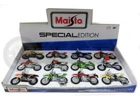 Kit Set Com12 Motos Modelos Diferentes Cross Maisto 1/18