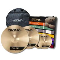 Kit Set De Pratos Bronz Pulse Series Rookie 14/16/20 com Bag Kit Set De Pratos Bronz Pulse Series Rookie 14/16/20 com Bag